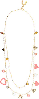 Chain Necklace With Hearts Charms