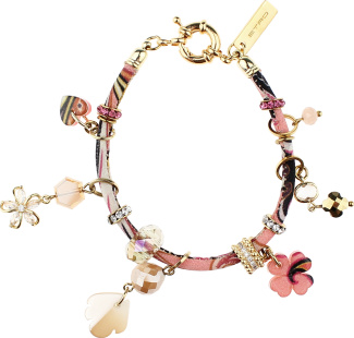 Silk Bracelet With Charms