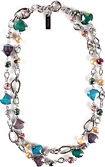 Metal Rings Choker With Charms