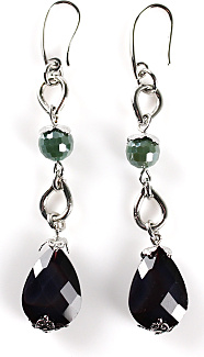 Metal Rings Earrings With Charms