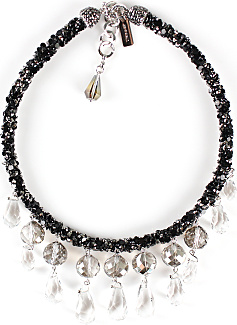 Glitter Choker With Crystal Drops
