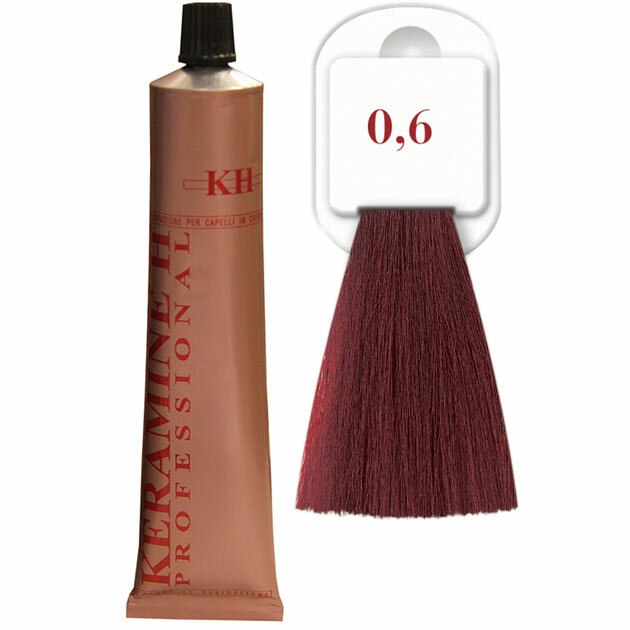 Keramine H - Усилитель оттенка Salon Haircolor Cream тон 0.6 красный 100мл 100099