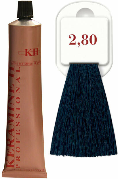Keramine H - Крем-краска для волос Salon Haircolor Cream тон 2.80 черно-синий 100мл 100066