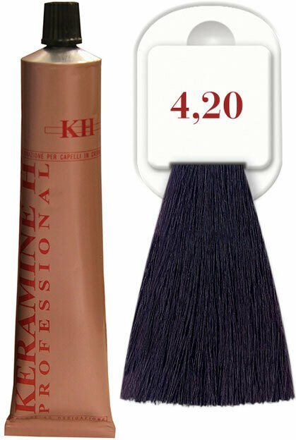 Keramine H - Крем-краска для волос Salon Haircolor Cream тон 4.20 каштан-фиолет интенсив 100мл 100067