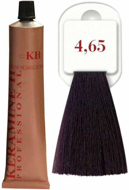 Keramine H - Крем-краска для волос Salon Haircolor Cream тон 4.65 интенсивно красный каштан 100мл 100088