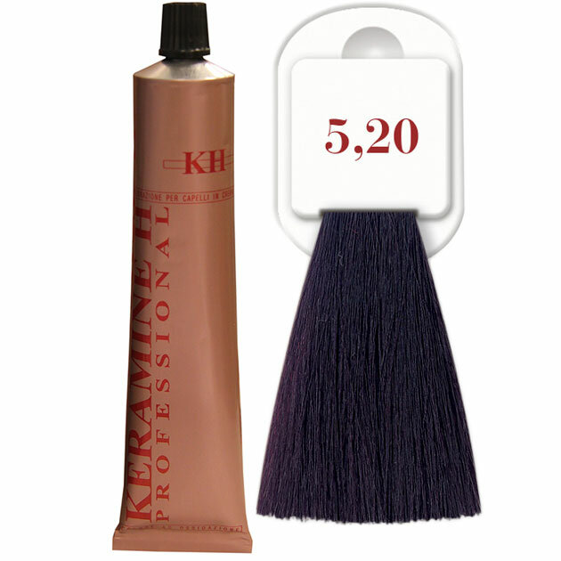 Keramine H - Крем-краска для волос Salon Haircolor Cream тон 5.20 светлый каштан-фиолет интенсив 100мл 100072
