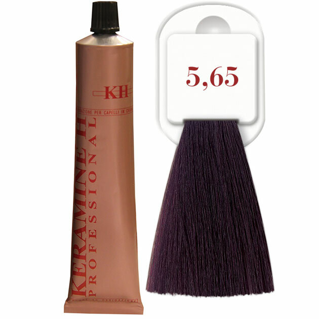 Keramine H - Крем-краска для волос Salon Haircolor Cream тон 5.65 светло-красный каштан (интенсив) 100мл 100090