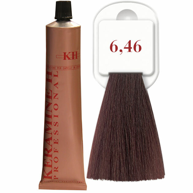 Keramine H - Крем-краска для волос Salon Haircolor Cream тон 6.46 темно-медный блонд (красный) 100мл 100093