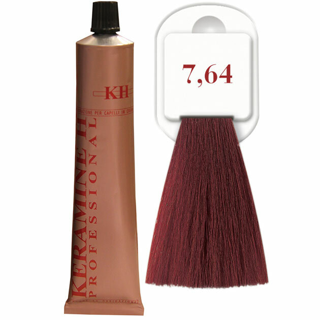 Keramine H - Крем-краска для волос Salon Haircolor Cream тон 7.64 бронзовый блонд (медный) 100мл 100097