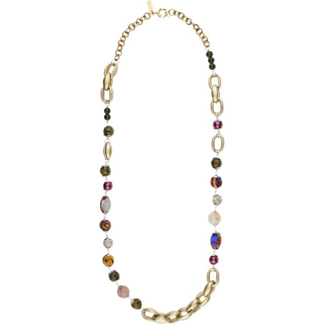 Etro accessories - Кольє Necklace With Rings in Silver Resin with Boules C534083559FW21