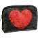 Moliabal - Клатч Black Paillettes With Red Heart M891 - 1