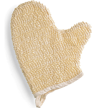 Scrubber Mitt In Natural Fibre