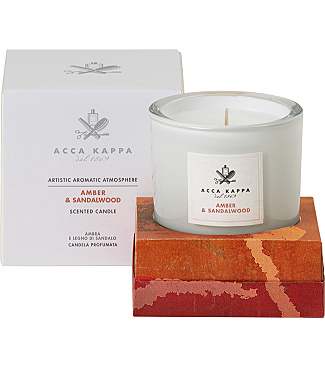 Amber & Sandalwood-Scented Candle
