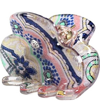 Little Hair Clip with Vitrified Silk