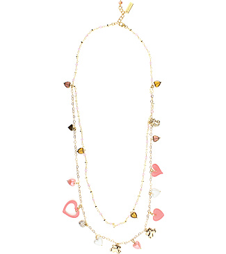 Chain Necklace With Hearts Charms