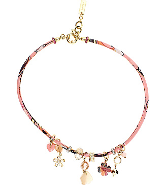 Silk Choker With Charms