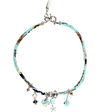 Silk Choker With Charms