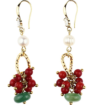 Red Balls Earring