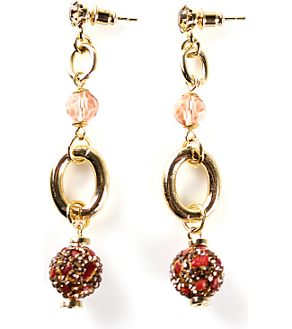Oval Glass Earrings