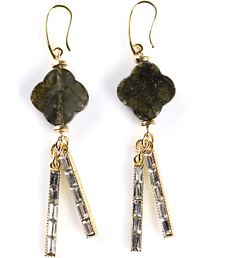 Oval Glass Earrings