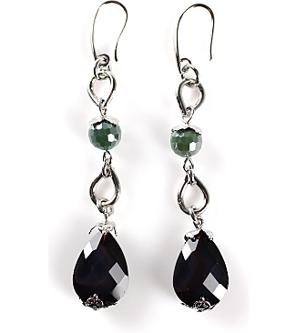 Metal Rings Earrings With Charms