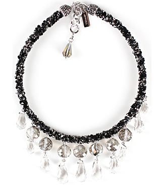 Glitter Choker With Crystal Drops