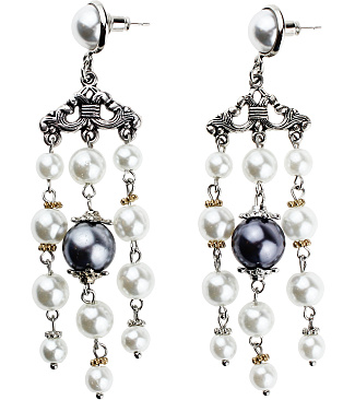 Three Strand Pearl Earring