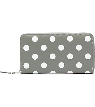 Polka dot printed Wallet grey