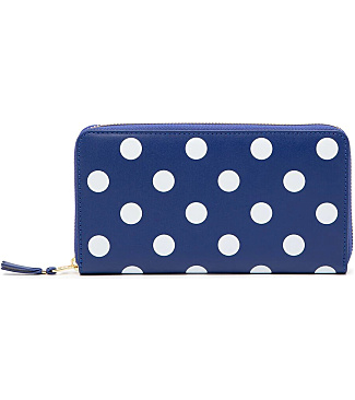 Polka dot printed Wallet navy